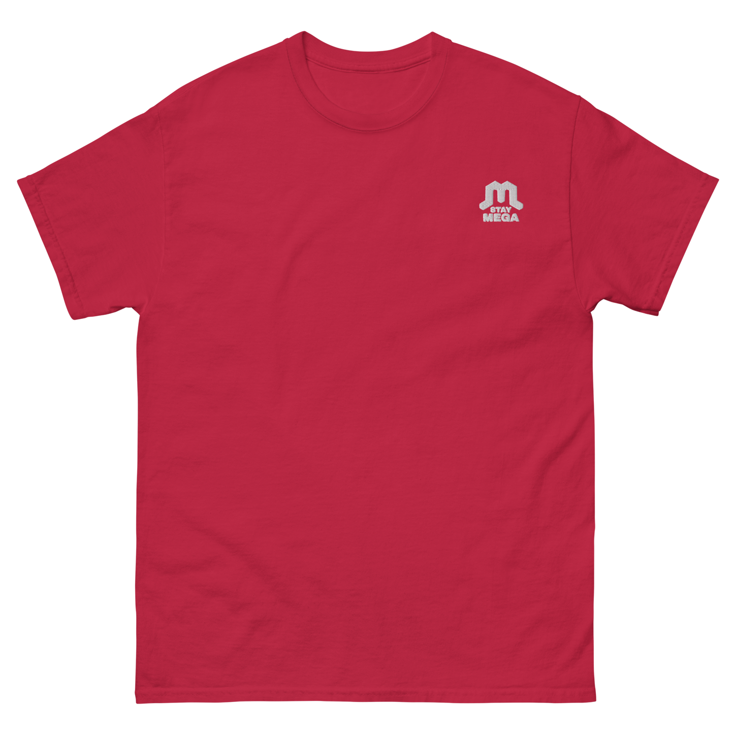 White Classic Embroidered Logo T-shirt