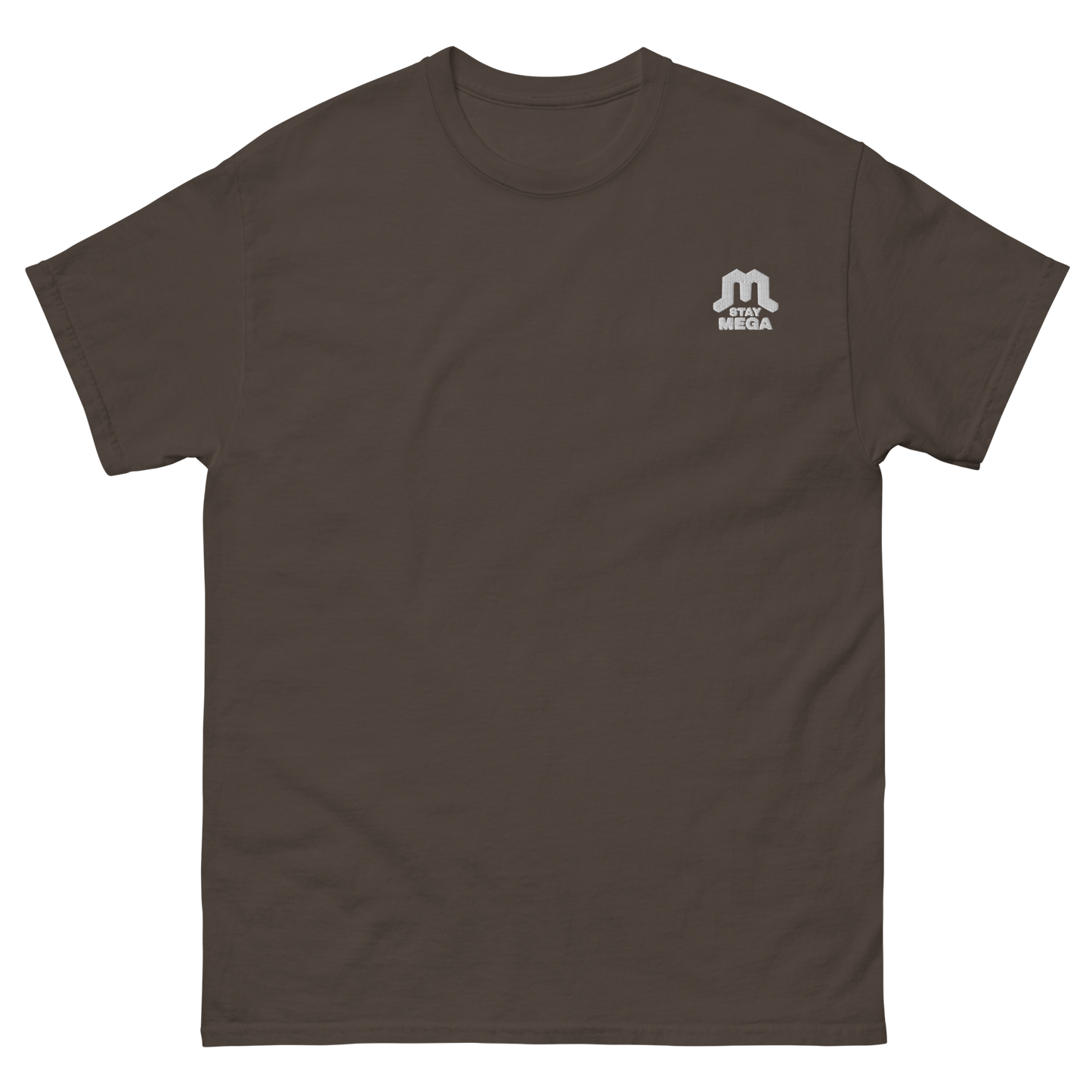 White Classic Embroidered Logo T-shirt