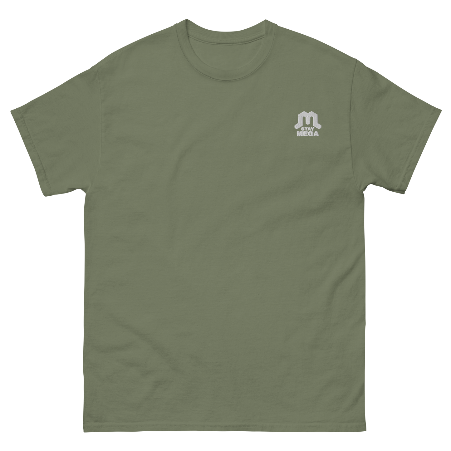 White Classic Embroidered Logo T-shirt