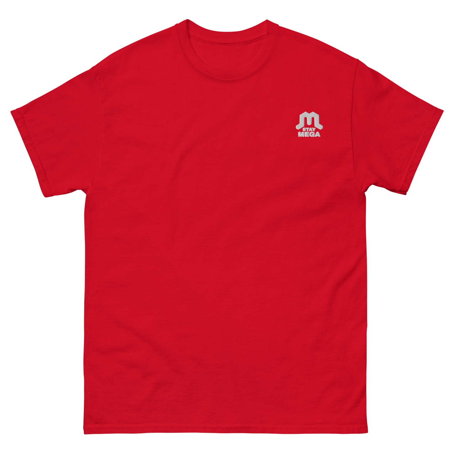 White Classic Embroidered Logo T-shirt