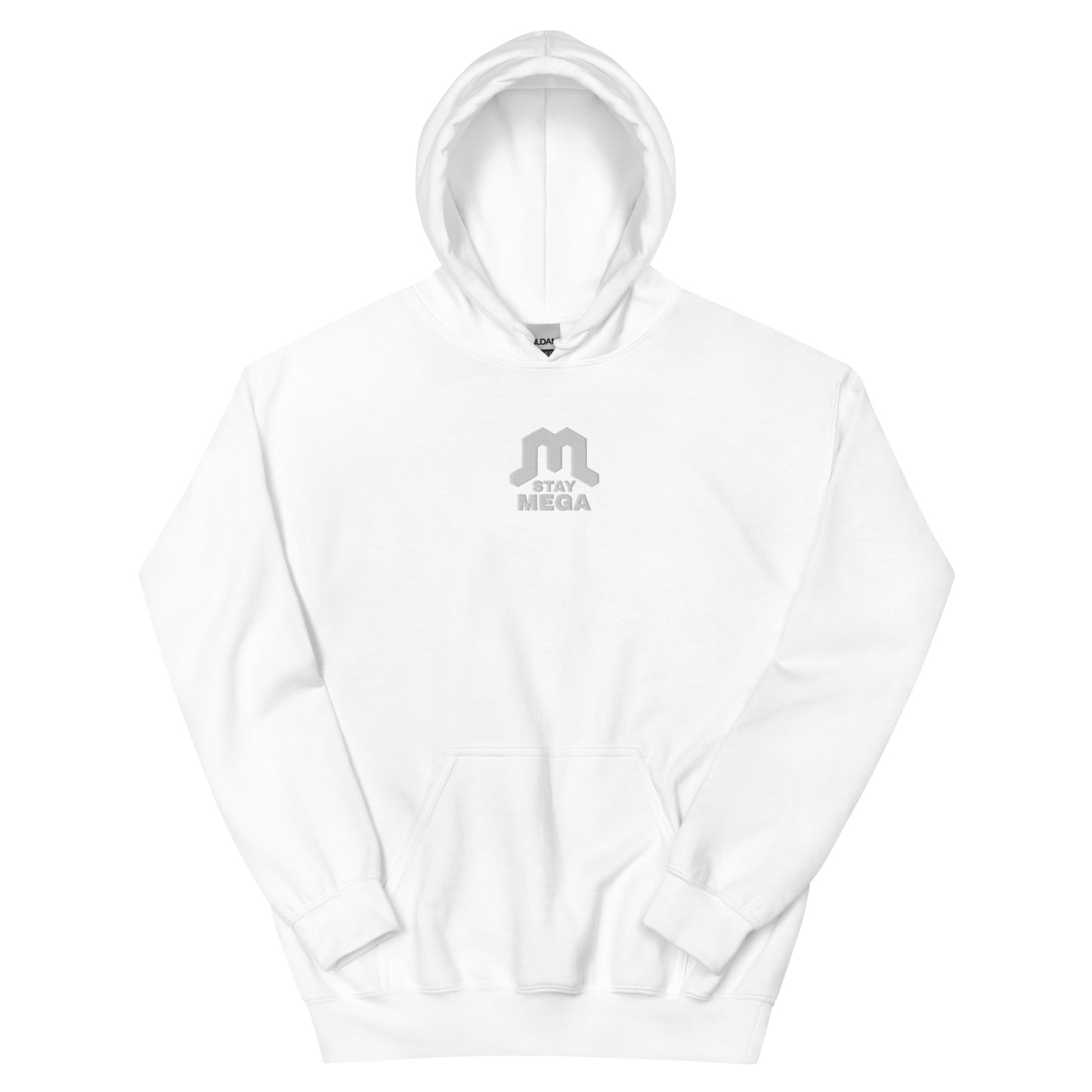 White Classic Logo Embroidered Hoodie